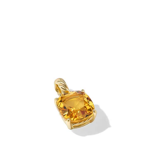 Marbella Pendant in 18K Yellow Gold with Citrine, 12mm