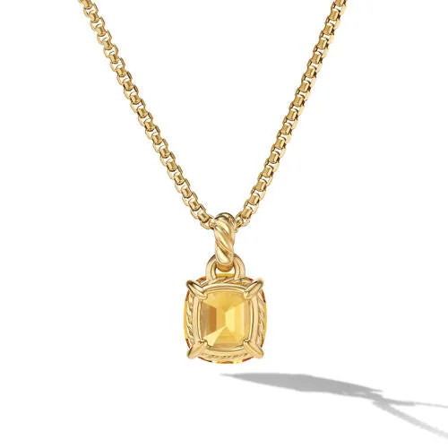 Marbella Pendant in 18K Yellow Gold with Citrine, 12mm