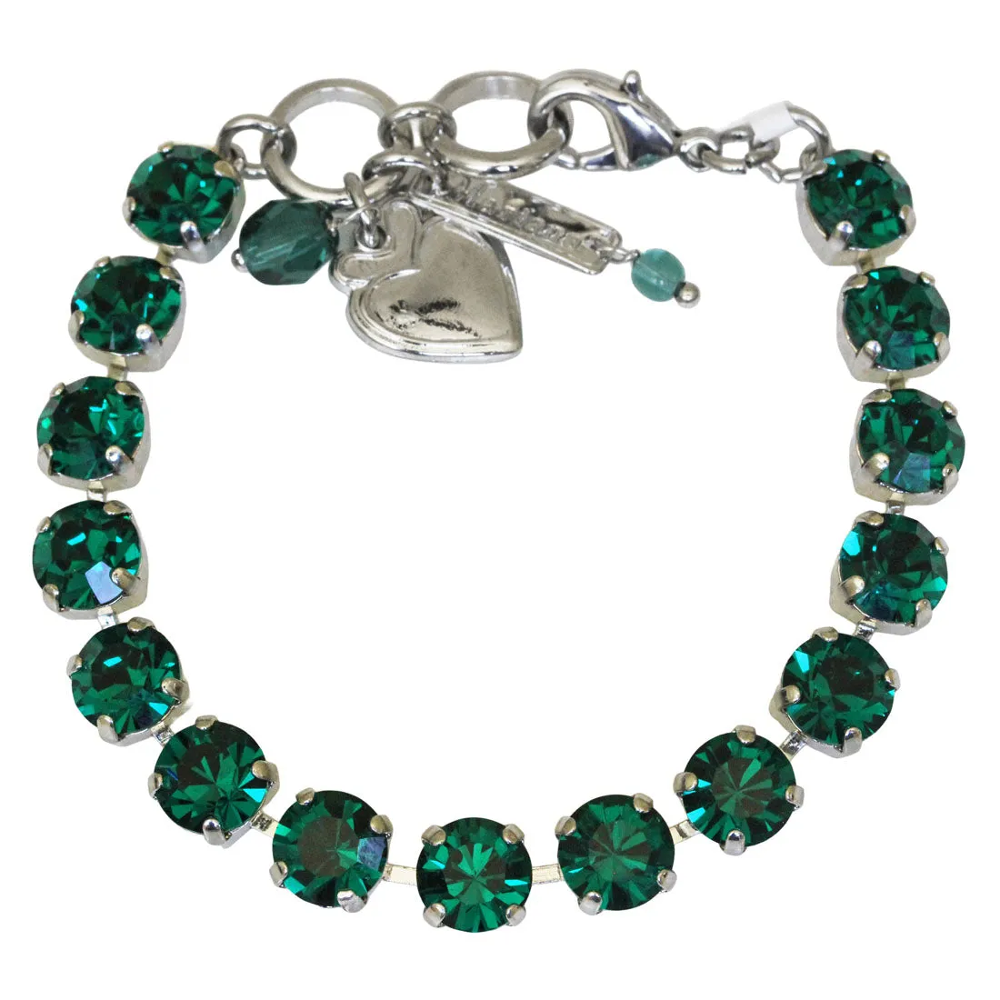 Mariana "Green with Envy" Rhodium Plated Must-Have Everyday Crystal Tennis Bracelet, 4252 205ro