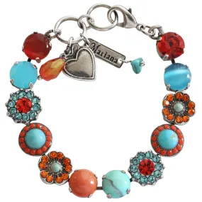 Mariana "Serengeti" Silver Plated Lovable Mixed Element Crystal Bracelet, 4045/2 M1079