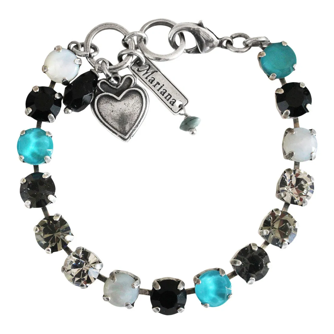 Mariana "Zanzibar" Silver Plated Must-Have Everyday Crystal Tennis Bracelet, 4252 M1081