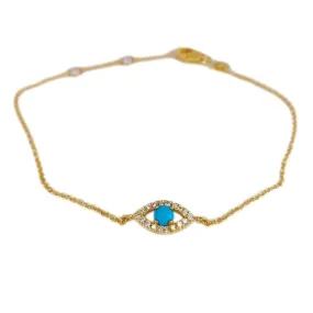 Marika 14K Gold Turquoise & Diamond Bracelet - M8157