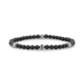 Matte Black Enigma Bead Bracelet