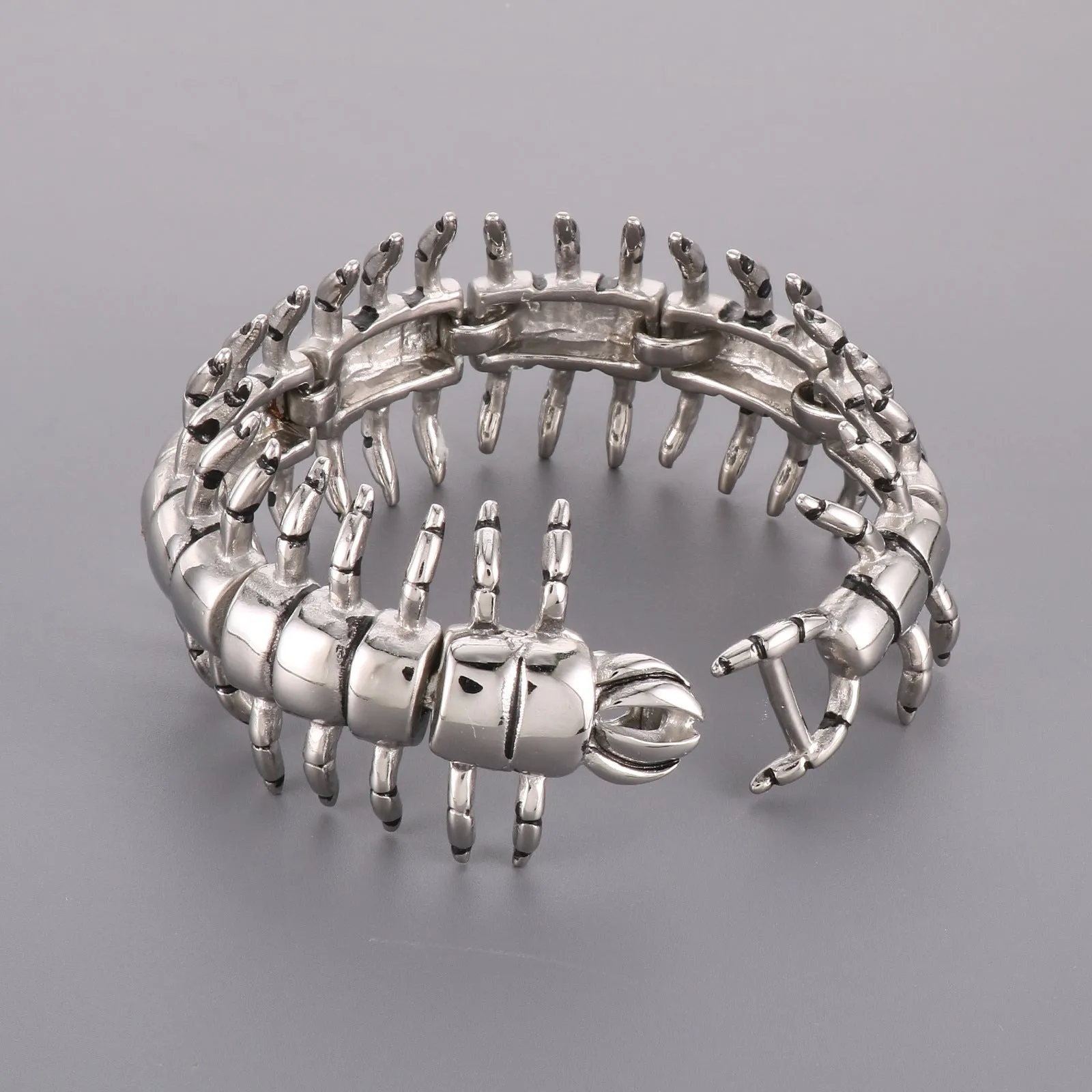 Men's Titanium Steel Zoo Centipede Bracelet - Unique Foreign Trade Design