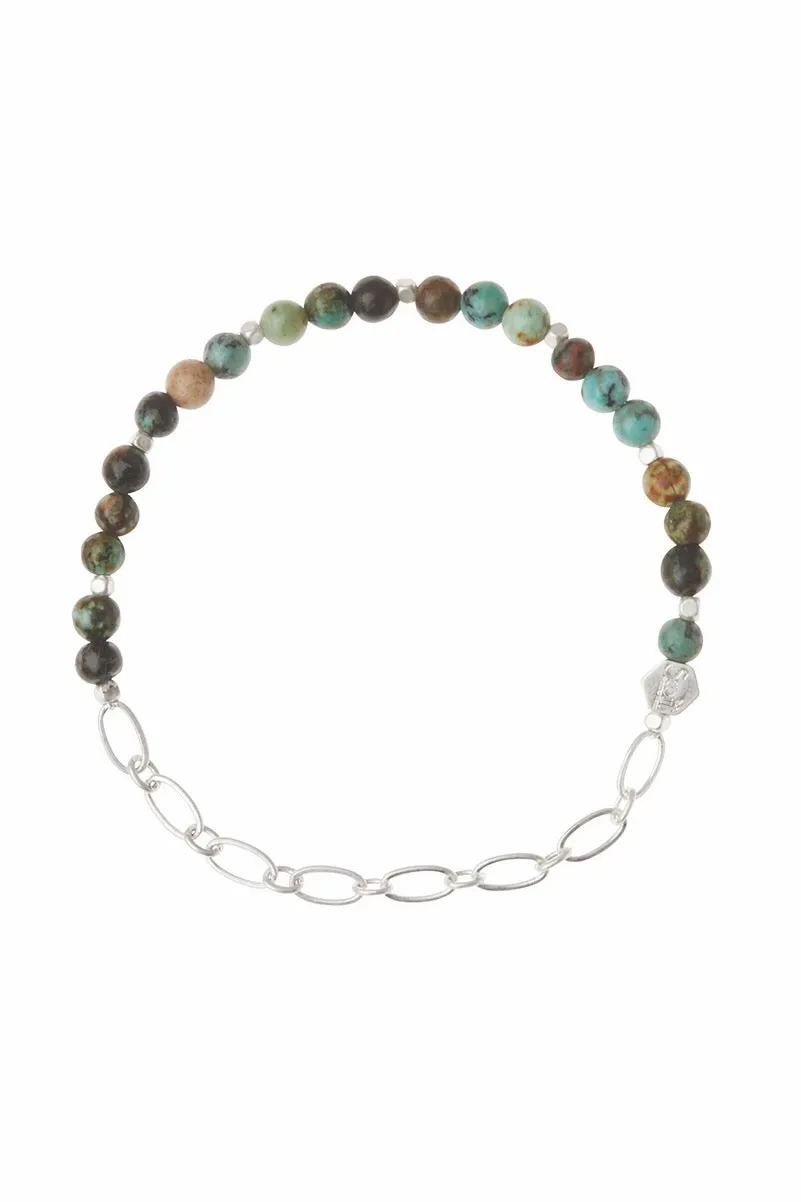 Mini Silver Stone Stacking Bracelet