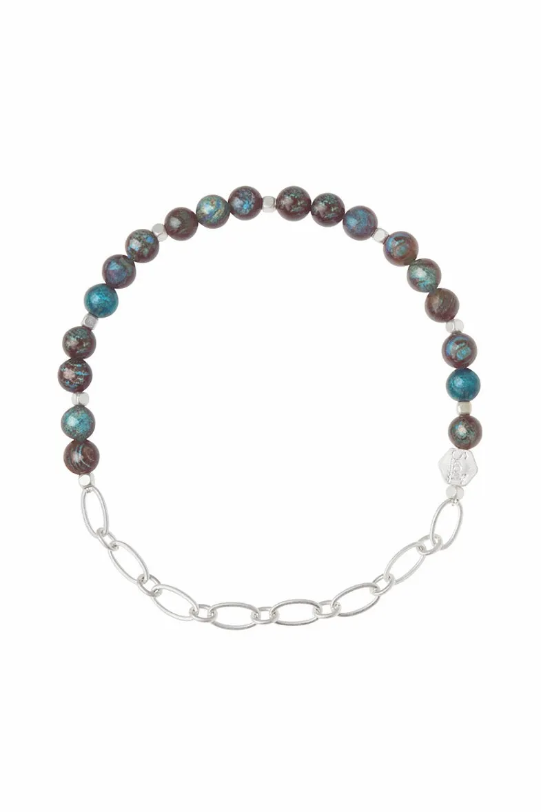 Mini Silver Stone Stacking Bracelet