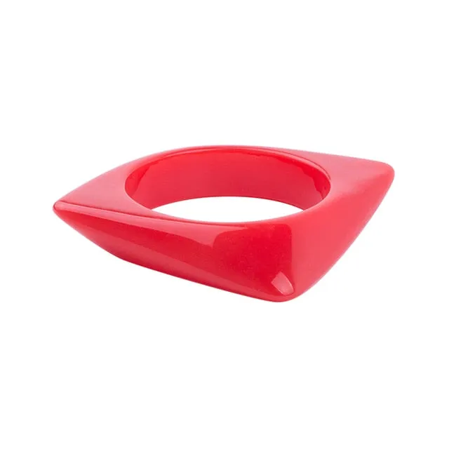 Minimal- the Angled Minimalist Solid Color Bangle Bracelet 7 Colors