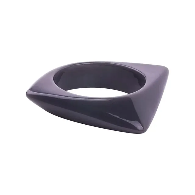 Minimal- the Angled Minimalist Solid Color Bangle Bracelet 7 Colors