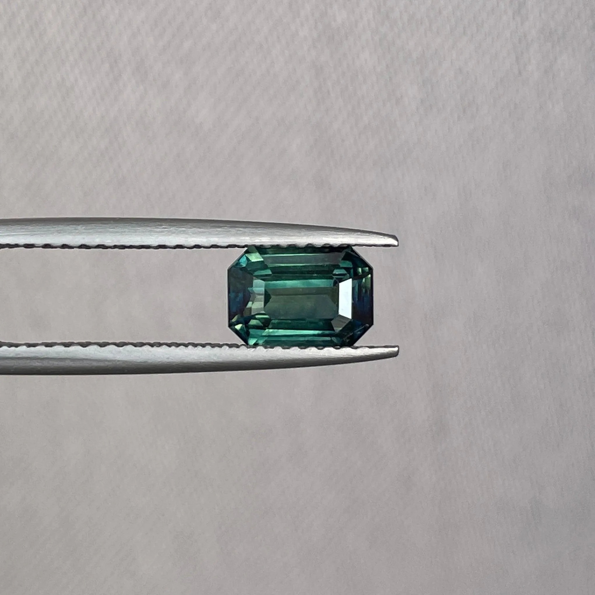 Minimalist 1.55 crt Emerald Shaped Green Sapphire for Pendant Necklace, Dainty Wedding Necklace Valentine's Gift for Her