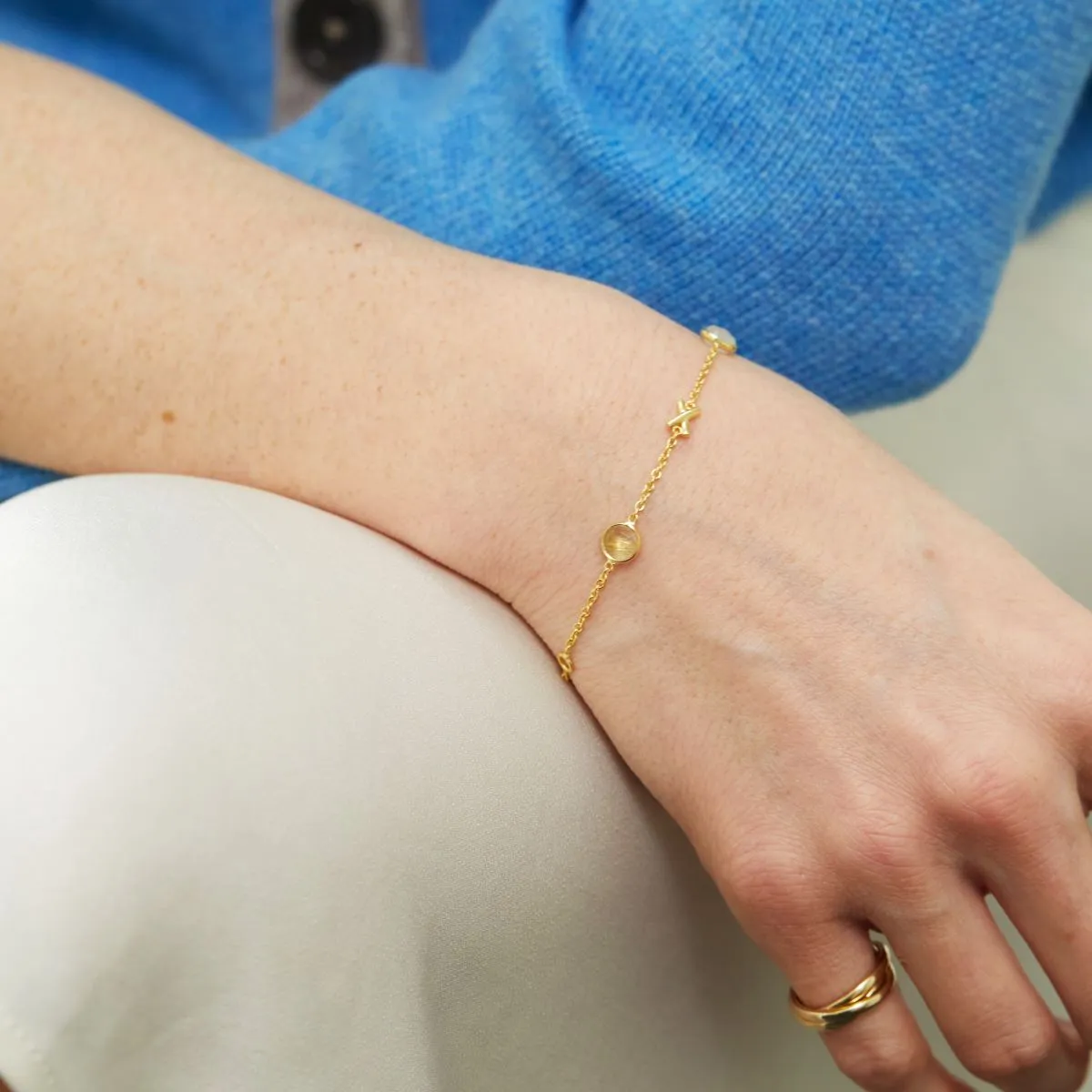 Miramar Power Up Gemstone & Gold Vermeil Bracelet