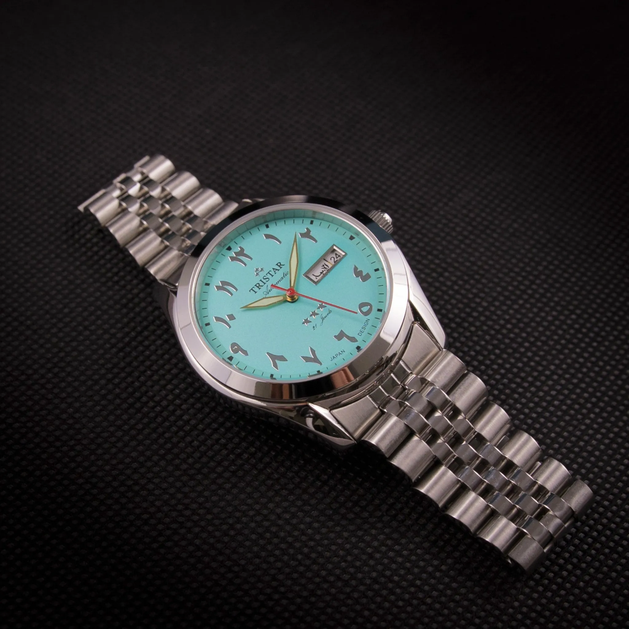 Montre Tristar Arabic Dial BA33NMSSM03 Bleu Turquoise Automatique