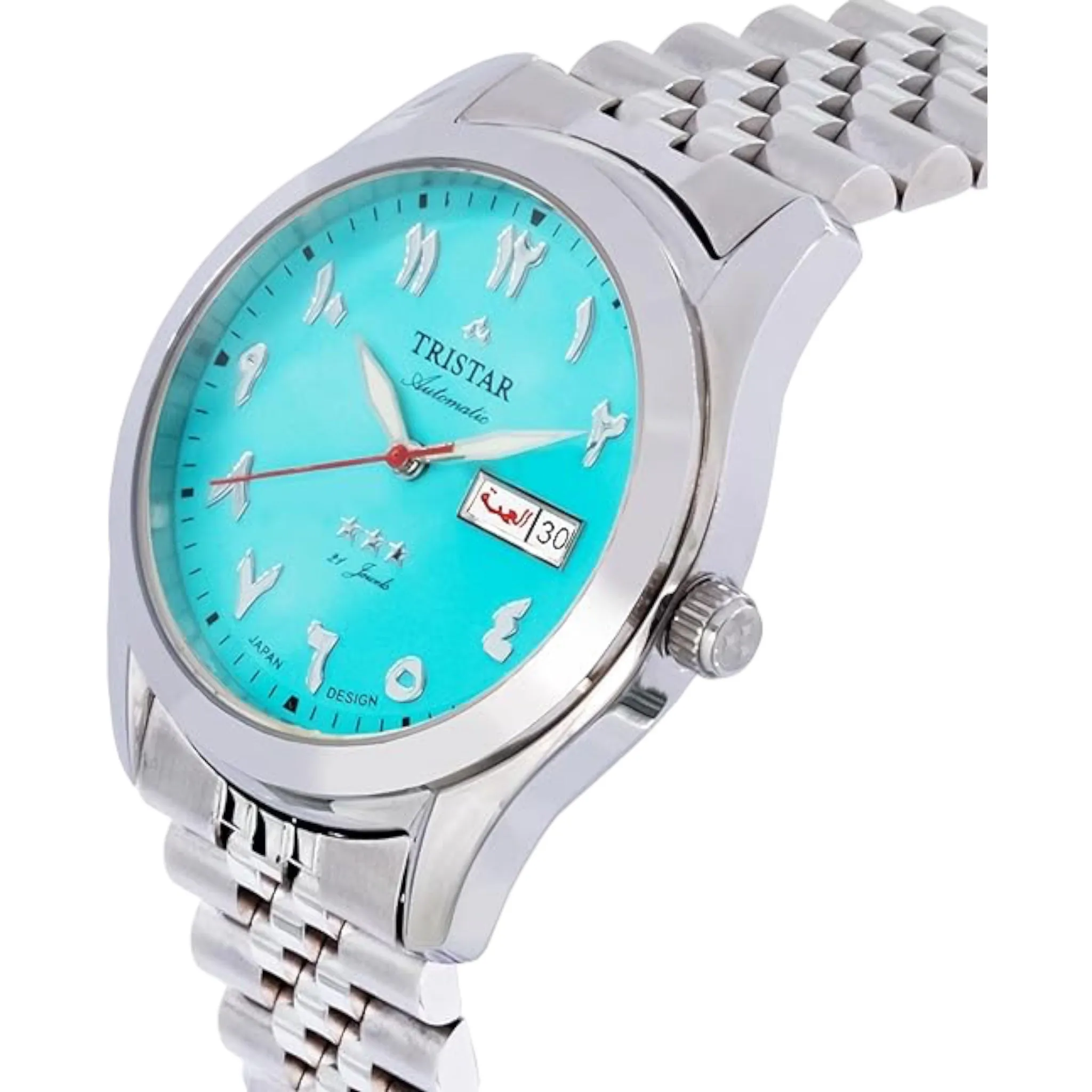 Montre Tristar Arabic Dial BA33NMSSM03 Bleu Turquoise Automatique