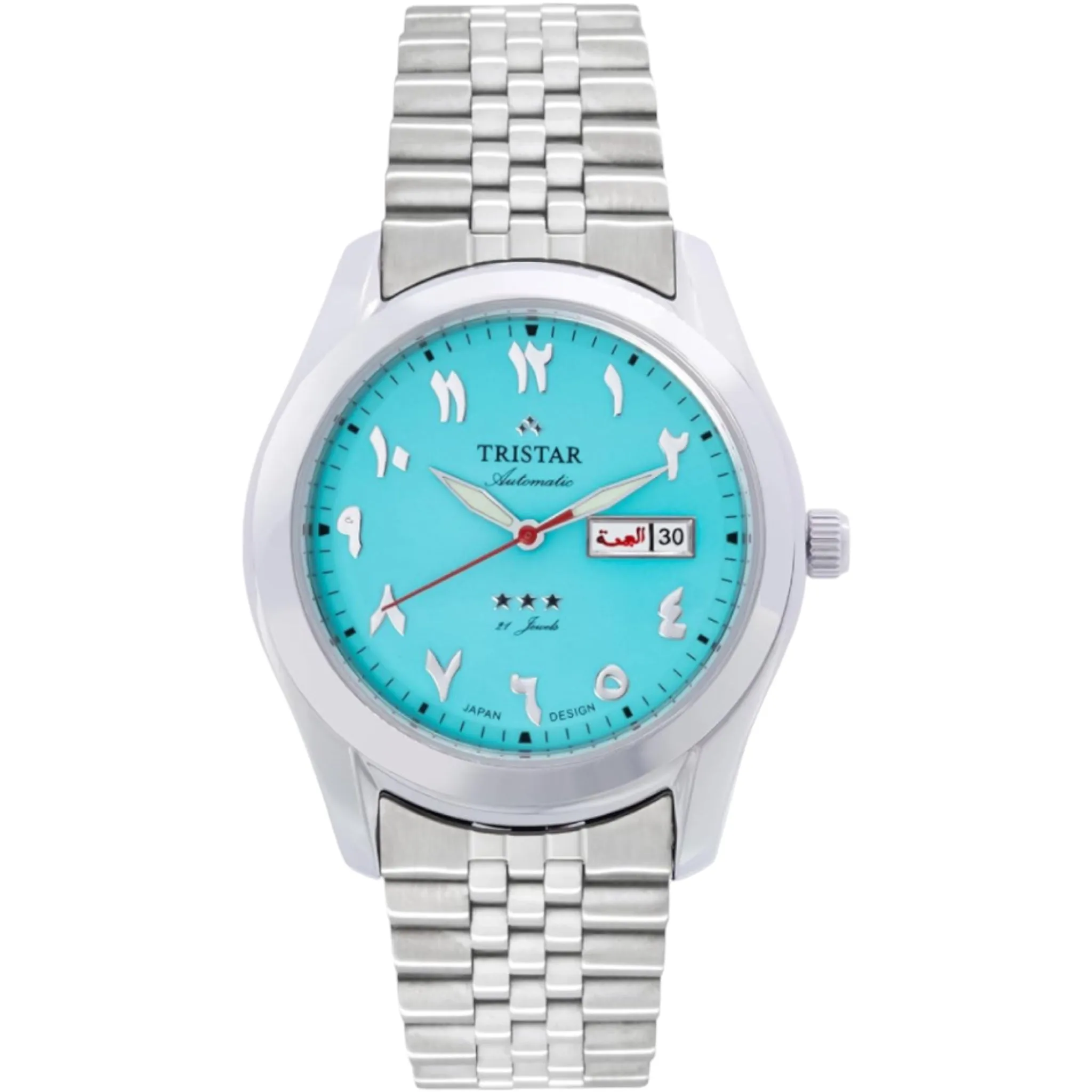 Montre Tristar Arabic Dial BA33NMSSM03 Bleu Turquoise Automatique