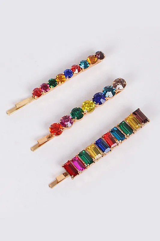 Multi Jeweled Rhinestone Hairpin