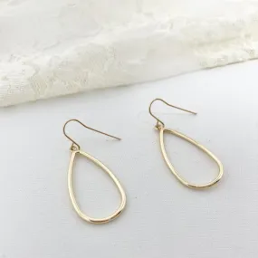 Nadia Small Smooth Oval Drop Earrings