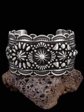 Native American Sterling Silver Sculpted Cuff Bracelet