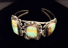 Native American Turquoise and Silver Cuff Bracelet