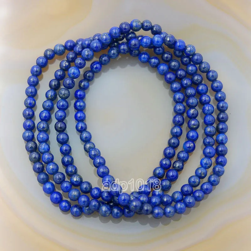 Natural Lapis Gemstone Beads Stretch Bracelet Healing Reiki