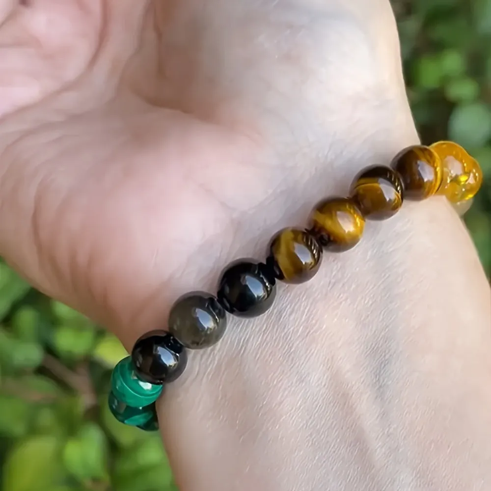 Natural Stone Citrine Stone Malachite Bracelet