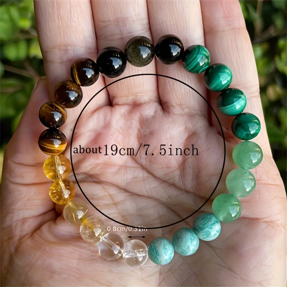 Natural Stone Citrine Stone Malachite Bracelet