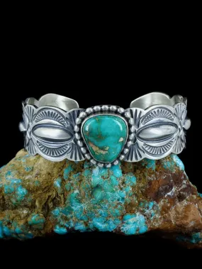 Navajo Royston Turquoise Sterling Silver Cuff Bracelet