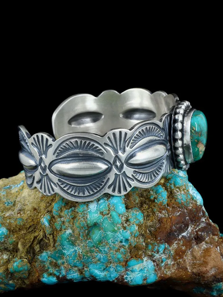 Navajo Royston Turquoise Sterling Silver Cuff Bracelet