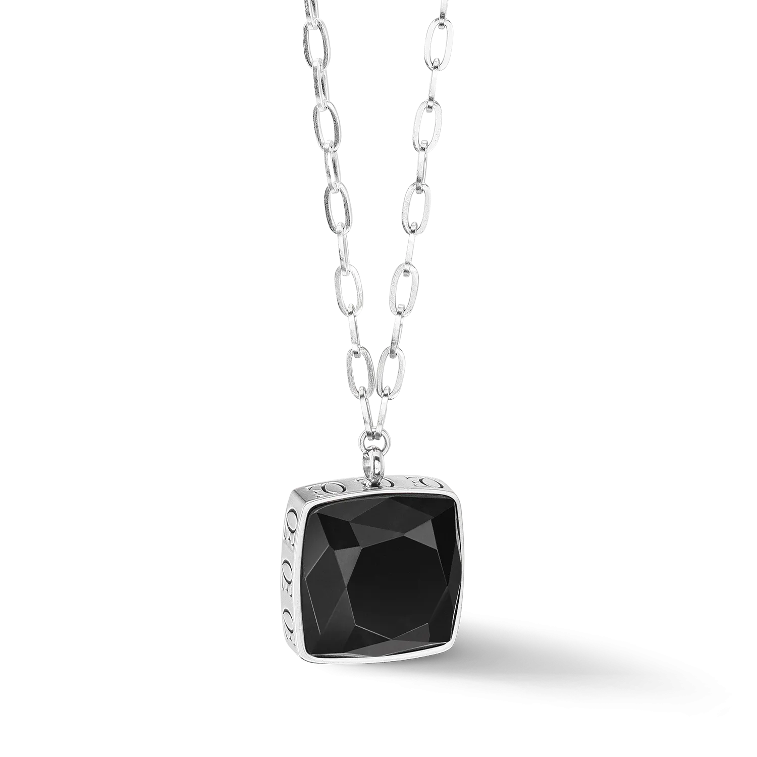 Necklace OE Amulet Square Onyx silver-black