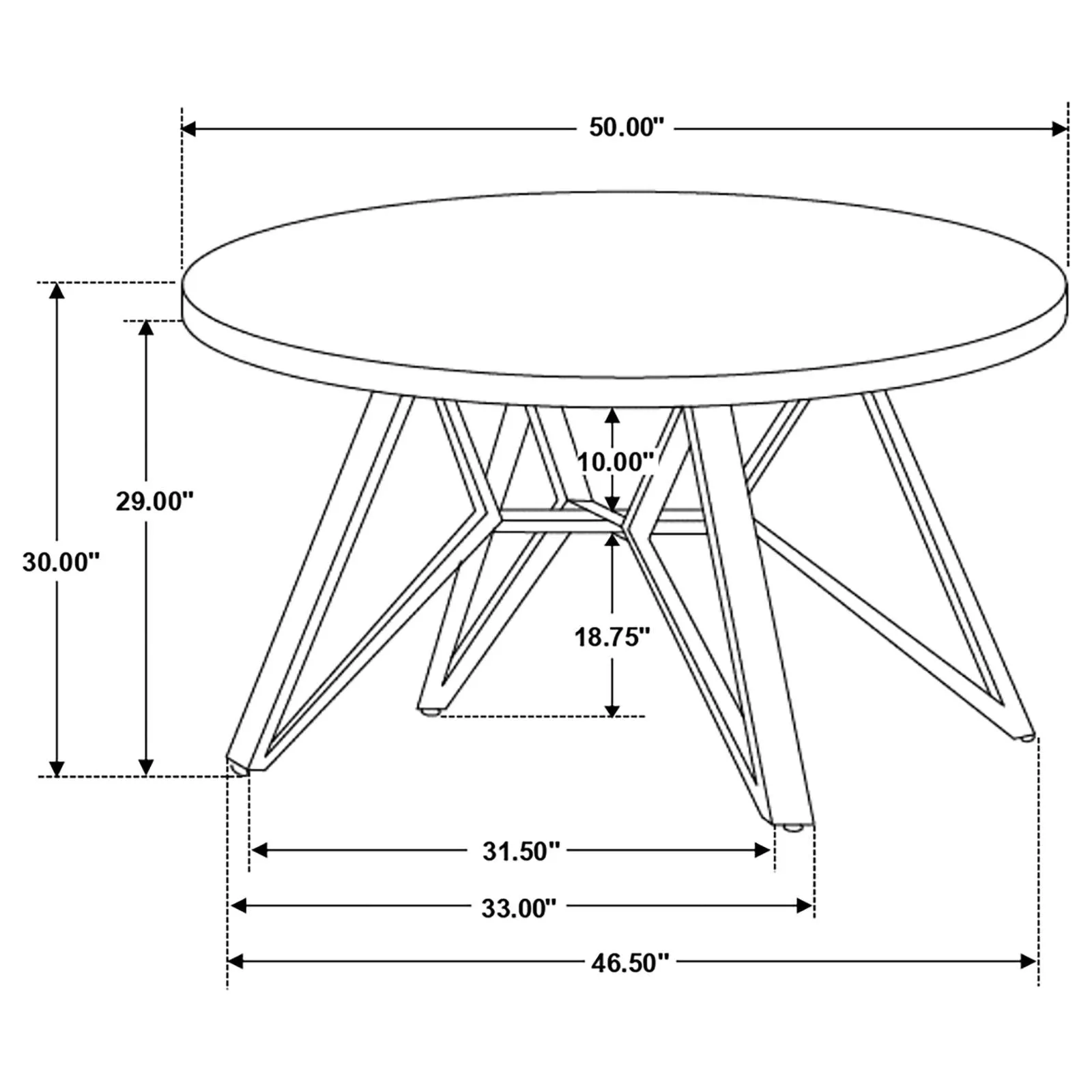 Neil Concrete/Grey 5-Piece Round Dining Set