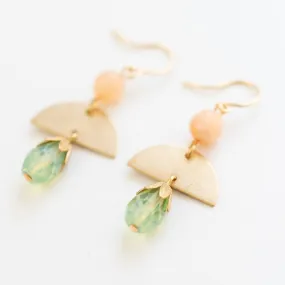 Nest Pretty Things | Small Coral Brass Earrings