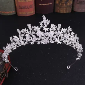 New bridal jewelry exquisite handmade crystal glass diamond crown wedding supplies alloy rhinestone headdress