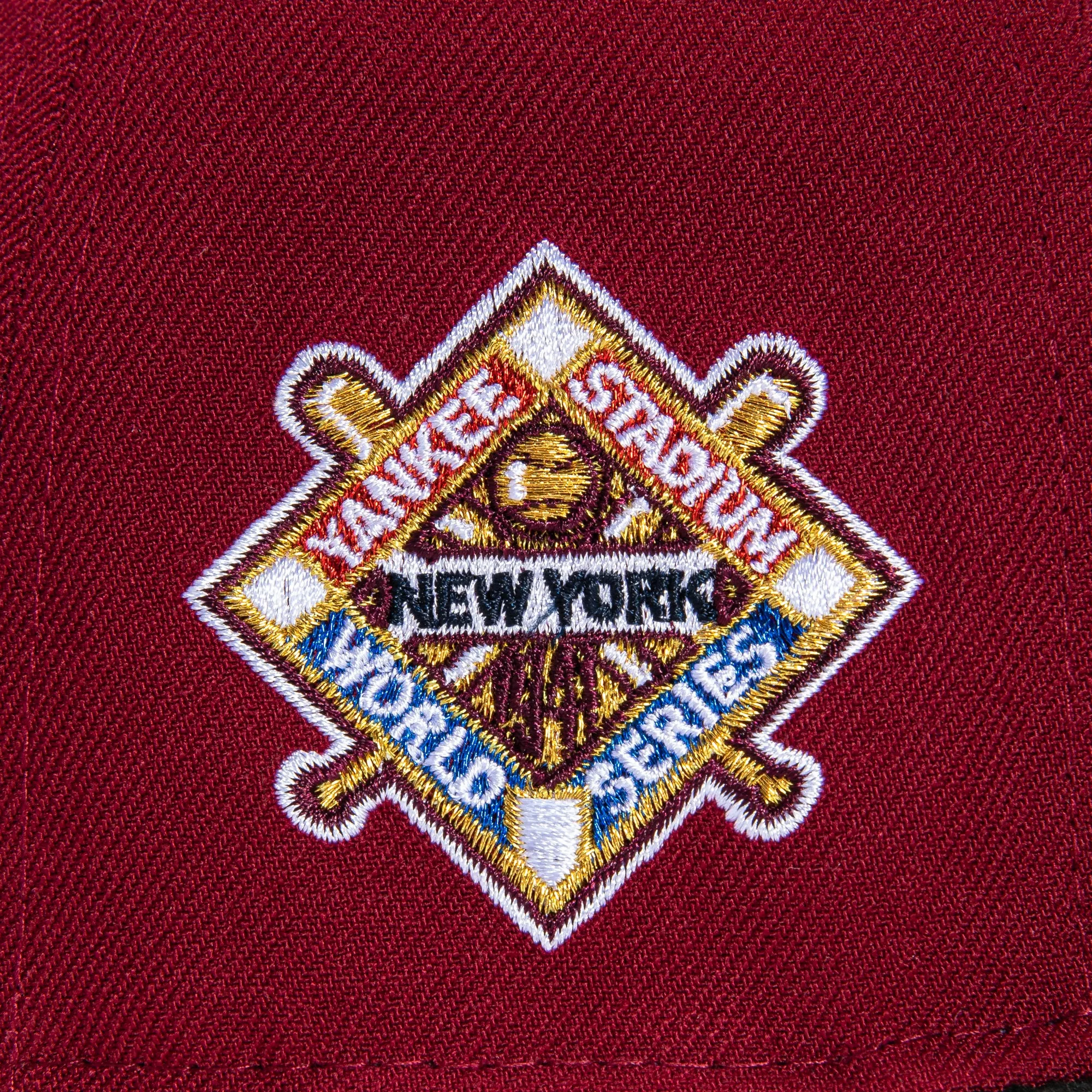 New Era 59Fifty Cord Visor New York Yankees 1941 World Series Patch Hat - Cardinal, Black