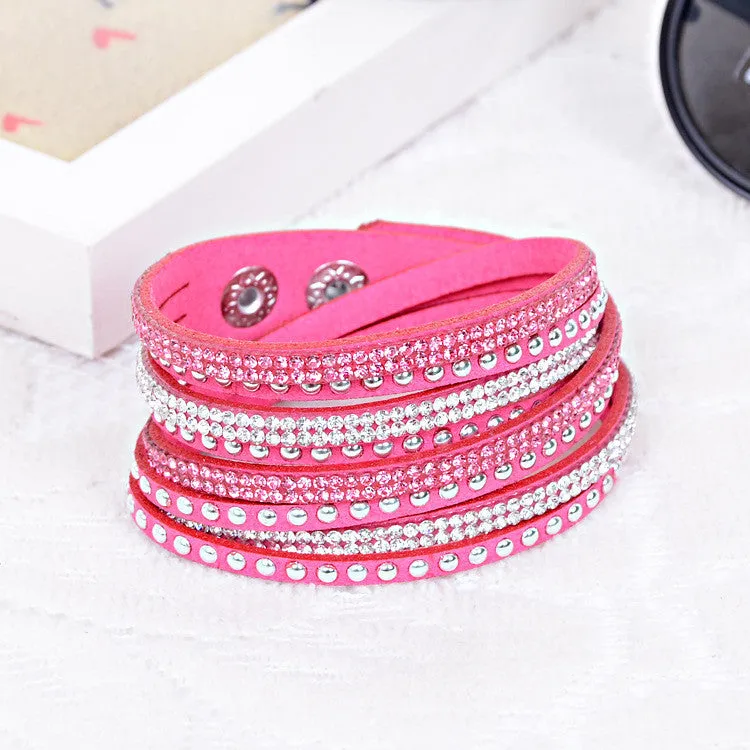 New Women's Red Fashion Leather Bracelets For women Christmas Gifts New Year