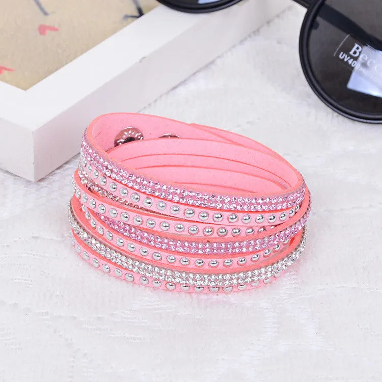 New Women's Red Fashion Leather Bracelets For women Christmas Gifts New Year