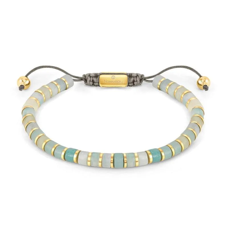 Nomination Instinct Style Bracelet, Amazonite Stone, Stainless Steel