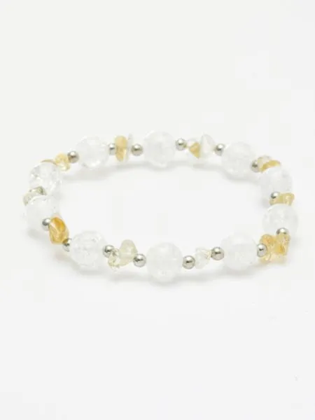 NOV Birthstone Citrine x Cracked Crystal Bracelet