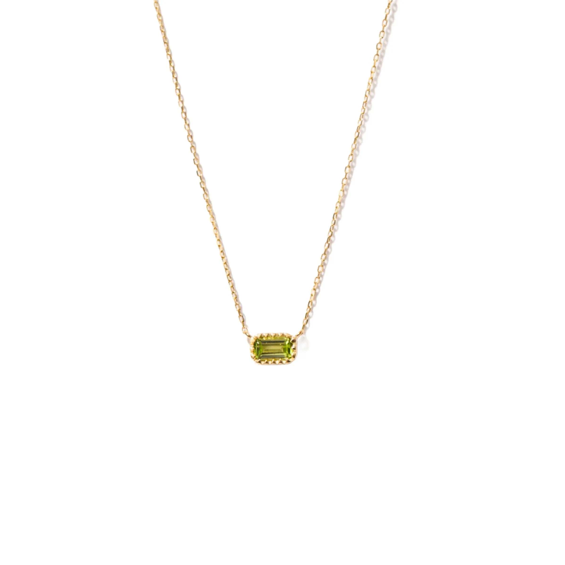 Olivine Necklace 14K Gold