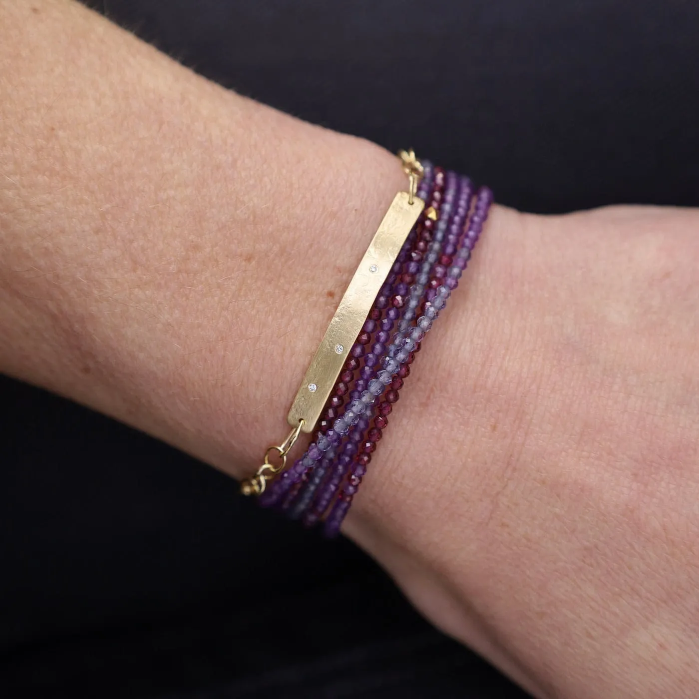 Ombre Purple Wrap Bracelet & Necklace