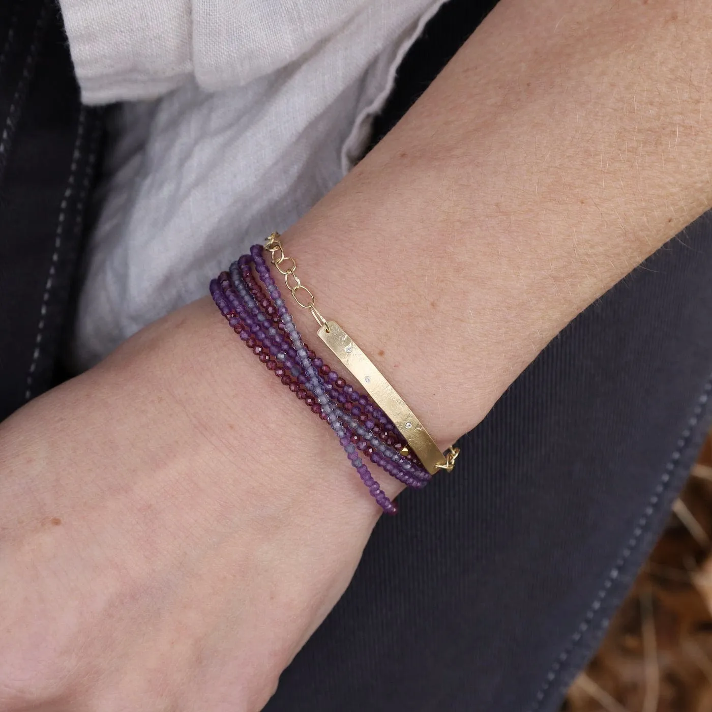 Ombre Purple Wrap Bracelet & Necklace