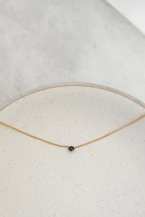 Onyx Bezel Rope Necklace