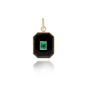 Onyx Emerald Charm