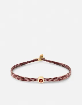 Opus Garnet Metric 2.5mm Rope Bracelet, Gold Vermeil/Red