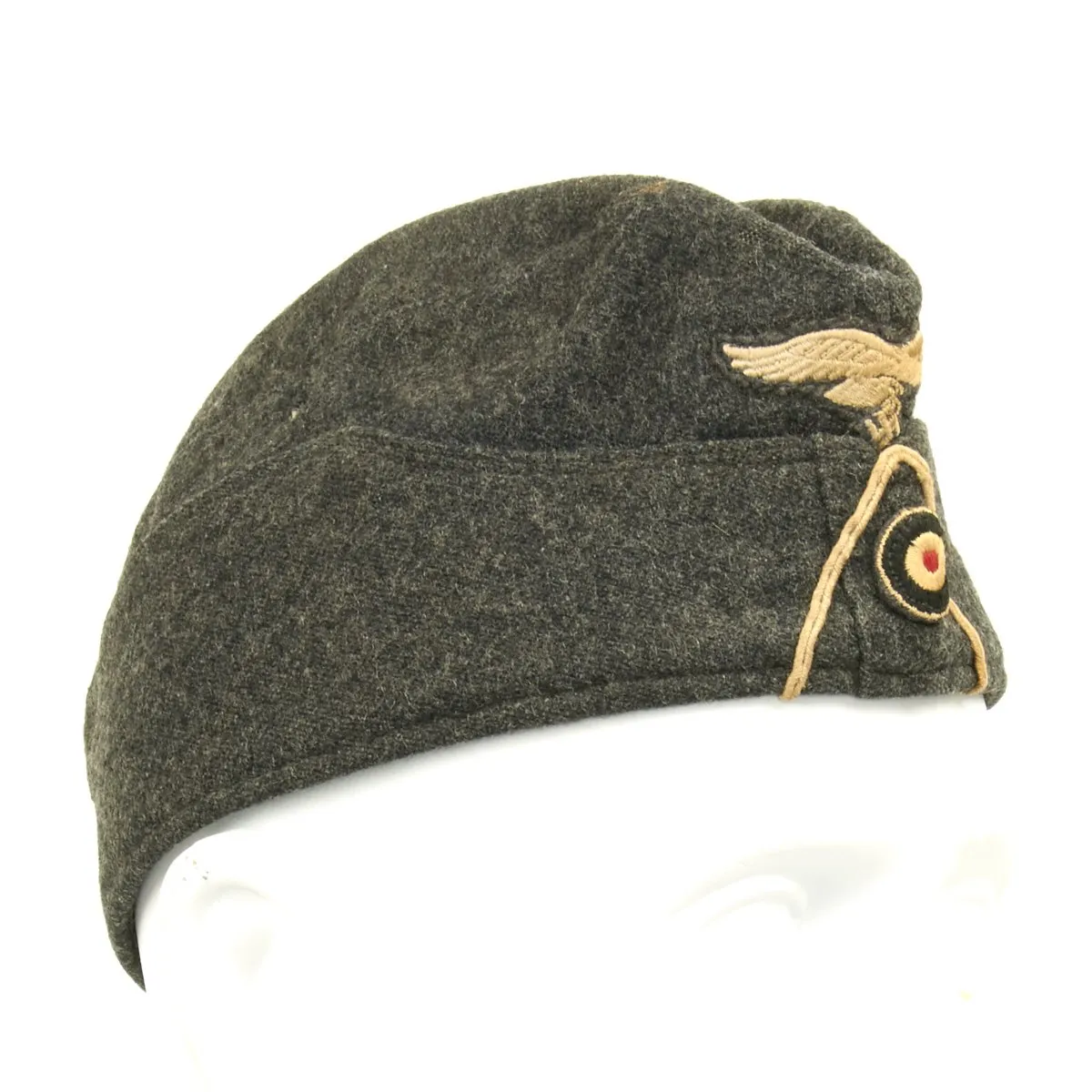 Original German WWII Luftwaffe M38 Hermann Goering Division Overseas Wool Cap (Schiffchen)