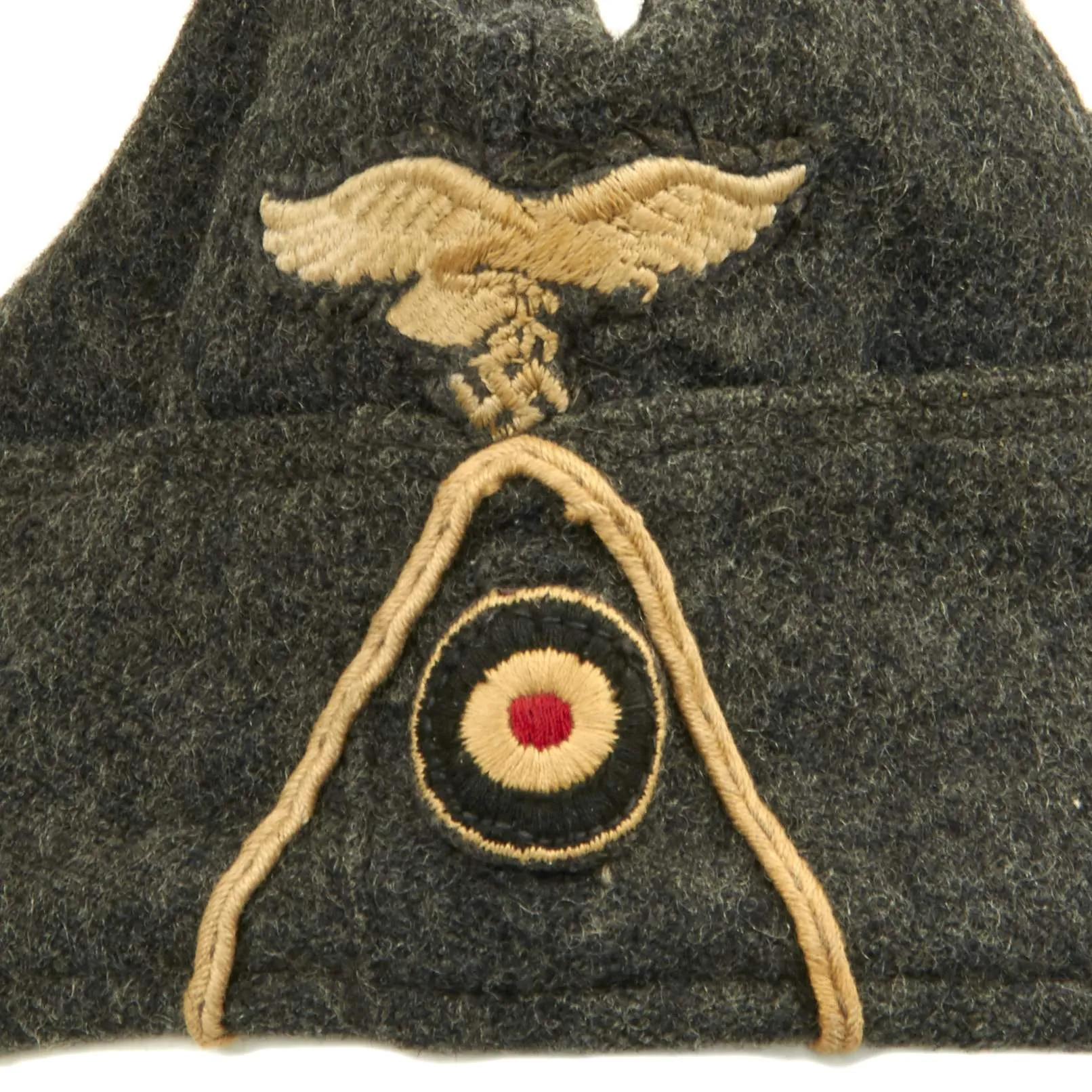 Original German WWII Luftwaffe M38 Hermann Goering Division Overseas Wool Cap (Schiffchen)