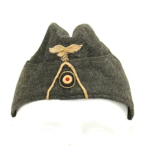 Original German WWII Luftwaffe M38 Hermann Goering Division Overseas Wool Cap (Schiffchen)