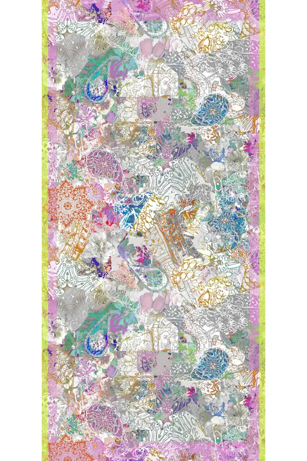 Paisley Scribble Techno 100% Cotton Scarf