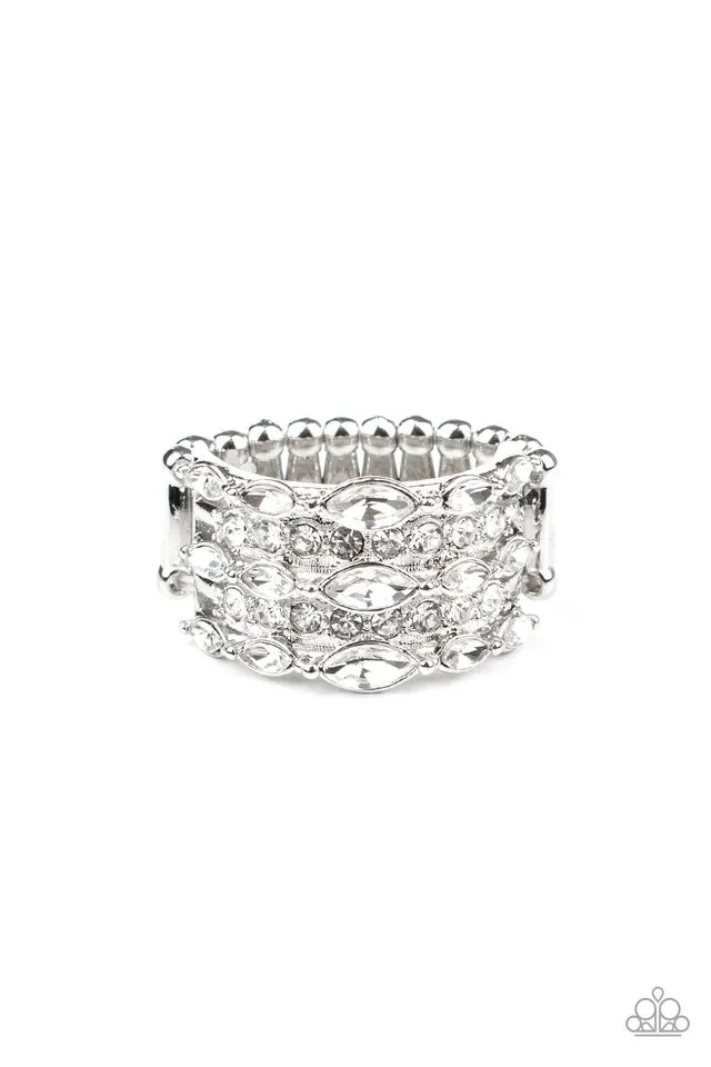 Paparazzi Ring ~ Diva Diadem - White