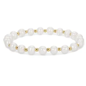 Pearl and Bead Stretch Bracelet