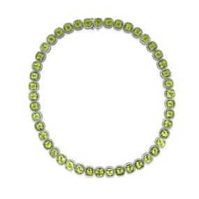 Peridot and DIamond Necklace