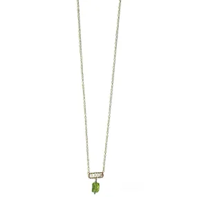 Peridot Necklace 4640 A with Australian Opal by Michelle Pressler Jewelry