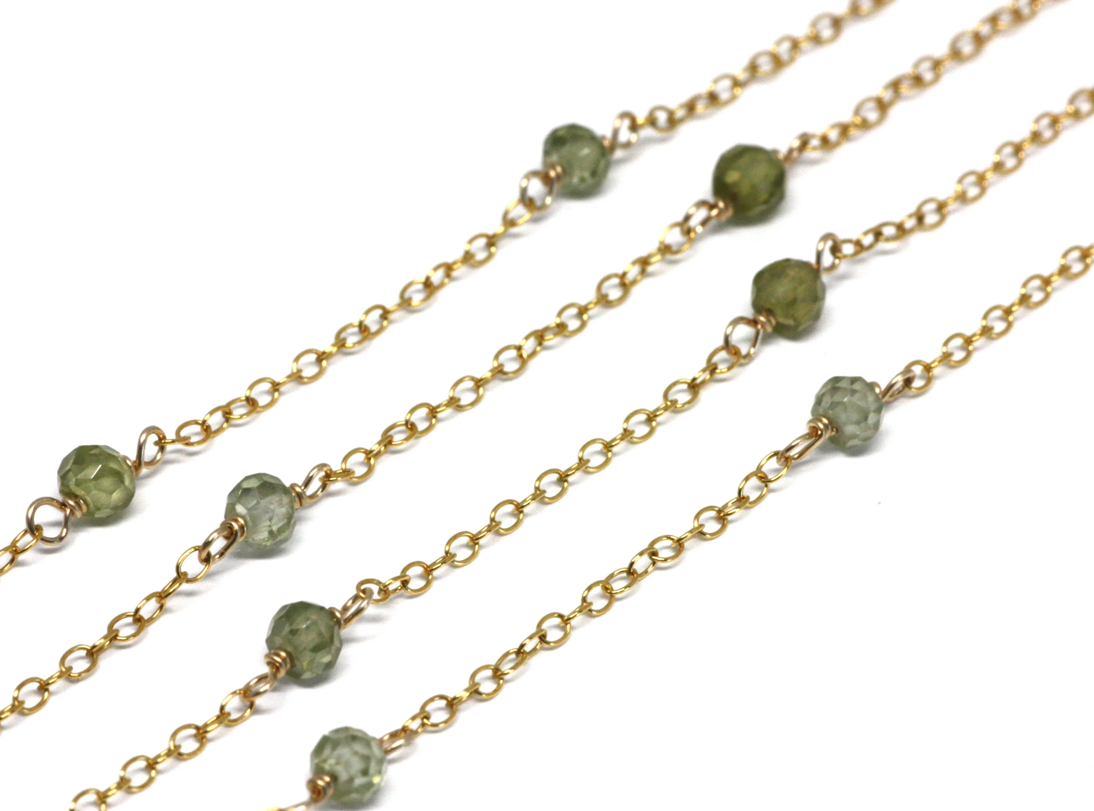 Peridot Wire Wrapped Layering Necklace